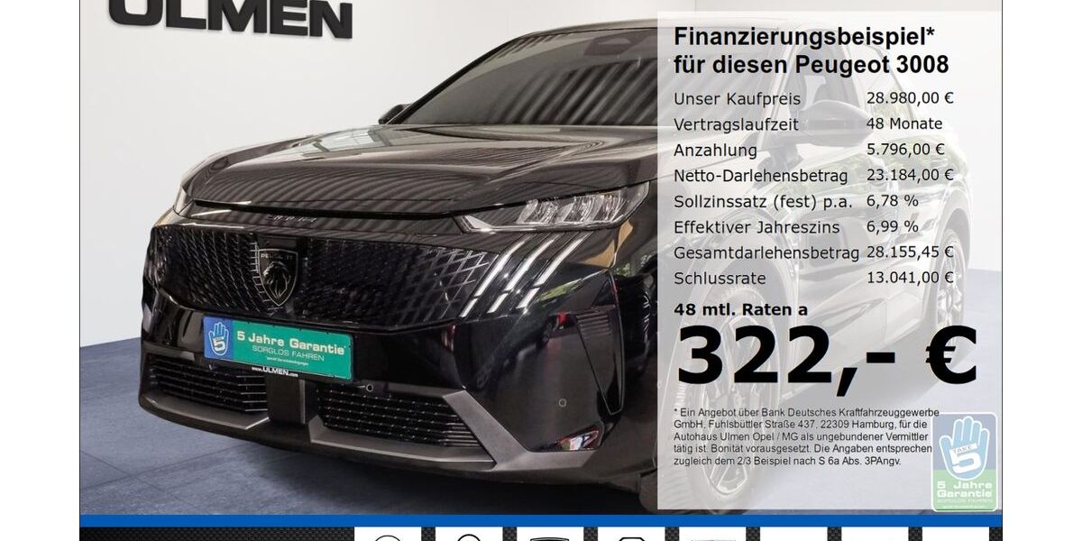 Peugeot 3008 13.480 km 28.980 &euro; Düsseldorf 40231