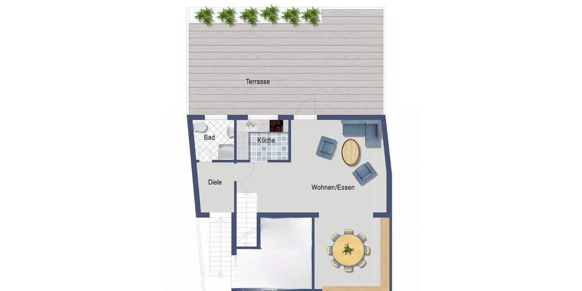 Etagenwohnung Hilden Forstbach - 3 Zimmer, 120 m&sup2;, 389.000&euro; | Angebot:24424456
