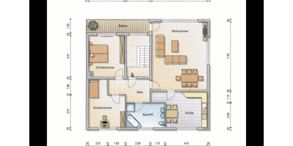 Etagenwohnung Halver - 4 Zimmer, 119 m&sup2;, 810&euro; | Angebot:24827694