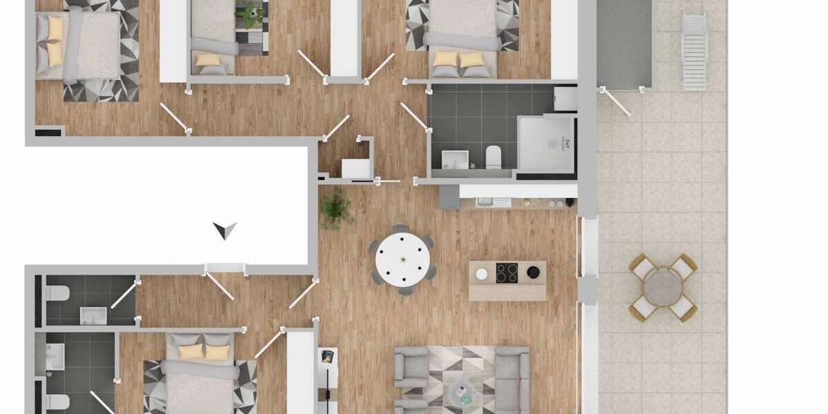 Etagenwohnung Dormagen Sankt Peter - 5 Zimmer, 131 m&sup2;, 1.598&euro; | Angebot:26613249