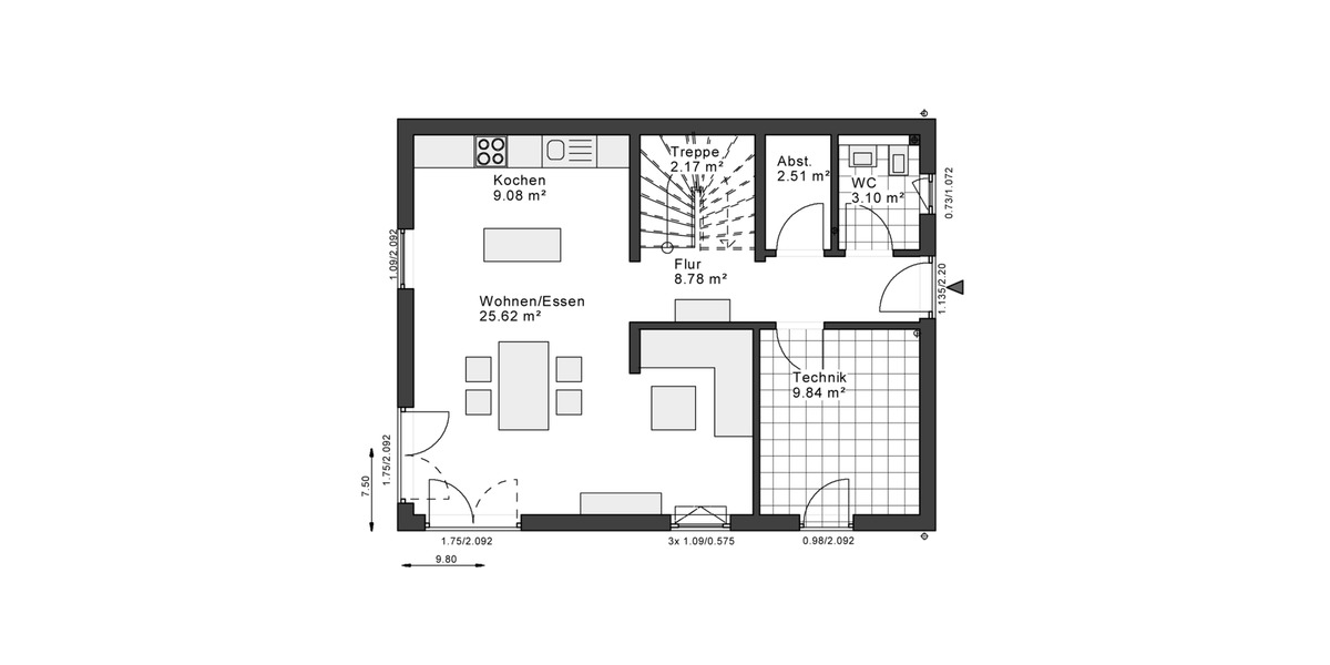 Einfamilienhaus Wermelskirchen - 3 Zimmer, 123 m&sup2;, 1.750&euro; | Angebot:26413985