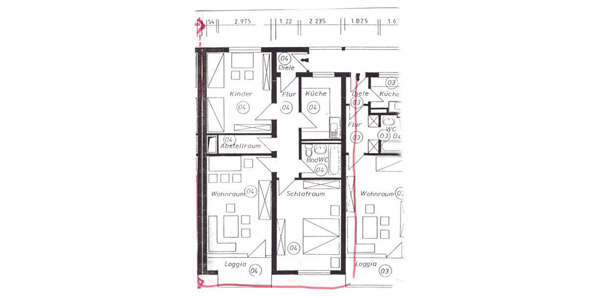 Etagenwohnung Leverkusen Wiesdorf - 3 Zimmer, 81 m&sup2;, 180.000&euro; | Angebot:25773574
