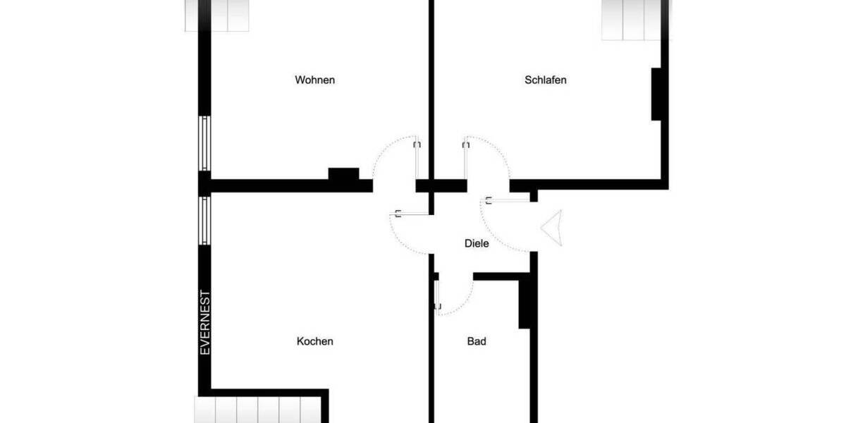 Etagenwohnung Ratingen Hösel - 2 Zimmer, 44 m&sup2;, 129.000&euro; | Angebot:24657067