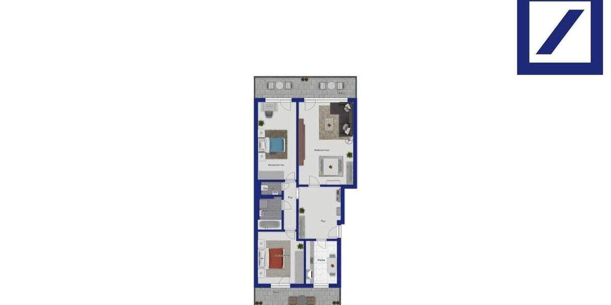 Etagenwohnung Ratingen Zentrum - 3 Zimmer, 87 m&sup2;, 229.000&euro; | Angebot:25916311
