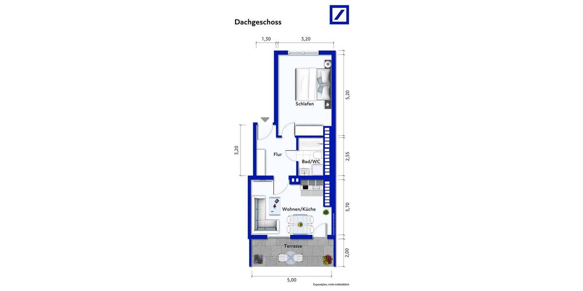 Etagenwohnung Düsseldorf Düsseltal - 2 Zimmer, 52 m&sup2;, 280.000&euro; | Angebot:26733466