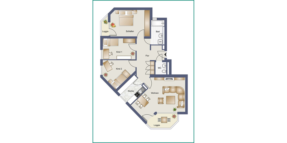 FÜR DIE FAMILIE IN DER INNENSTADT REMSCHEID: 4 ZIMMER-WOHNUNG MIT BALKON UND GARAGE - Etagenwohnung Remscheid Innenstadt | Angebot:27567381