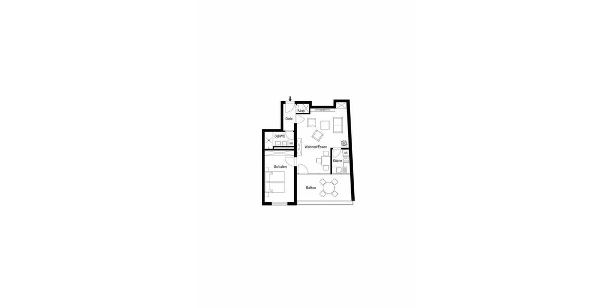 Etagenwohnung Köln Niehl - 2 Zimmer, 57 m&sup2;, 239.000&euro; | Angebot:26672408
