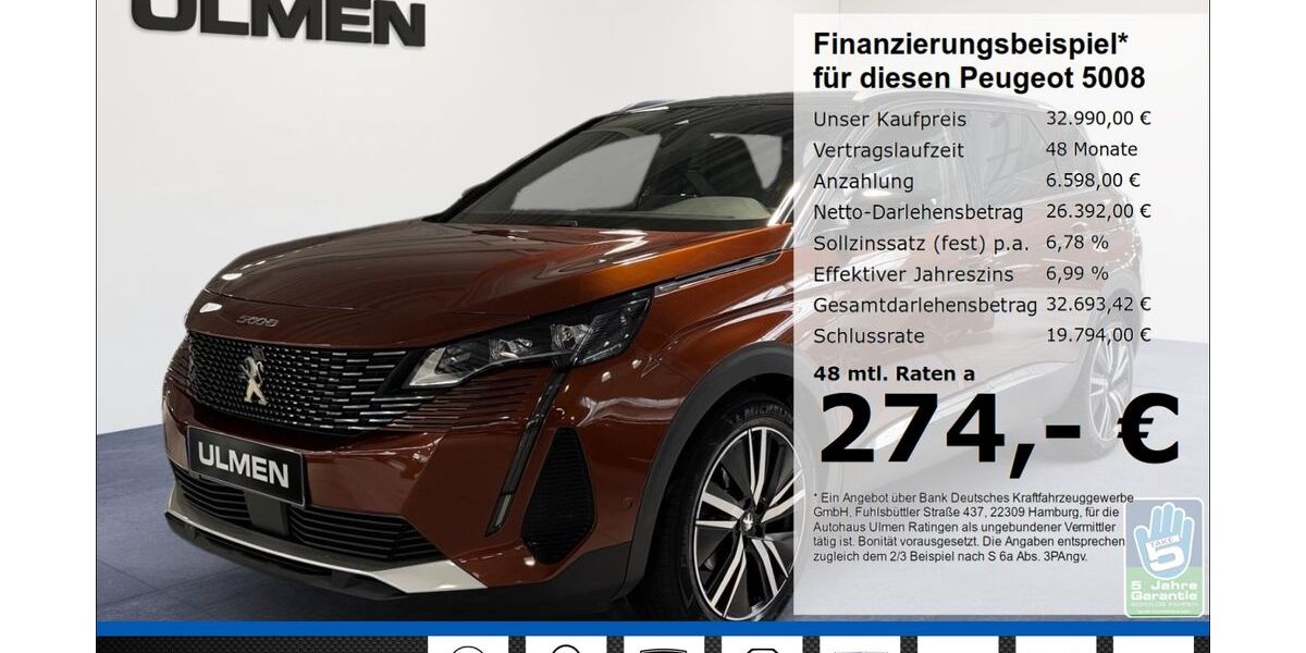 Peugeot 5008 38.444 km 32.990 &euro; Ratingen 40880