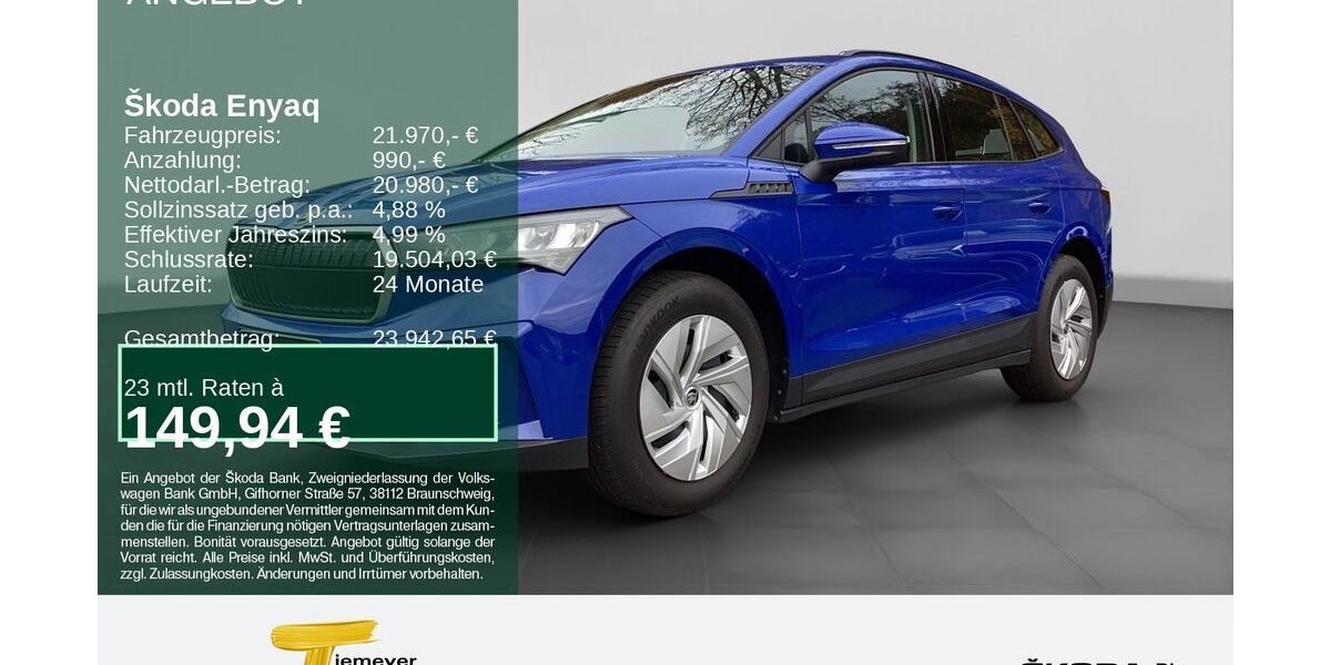 Skoda Enyaq 37.699 km 21.970 € Remscheid 42857