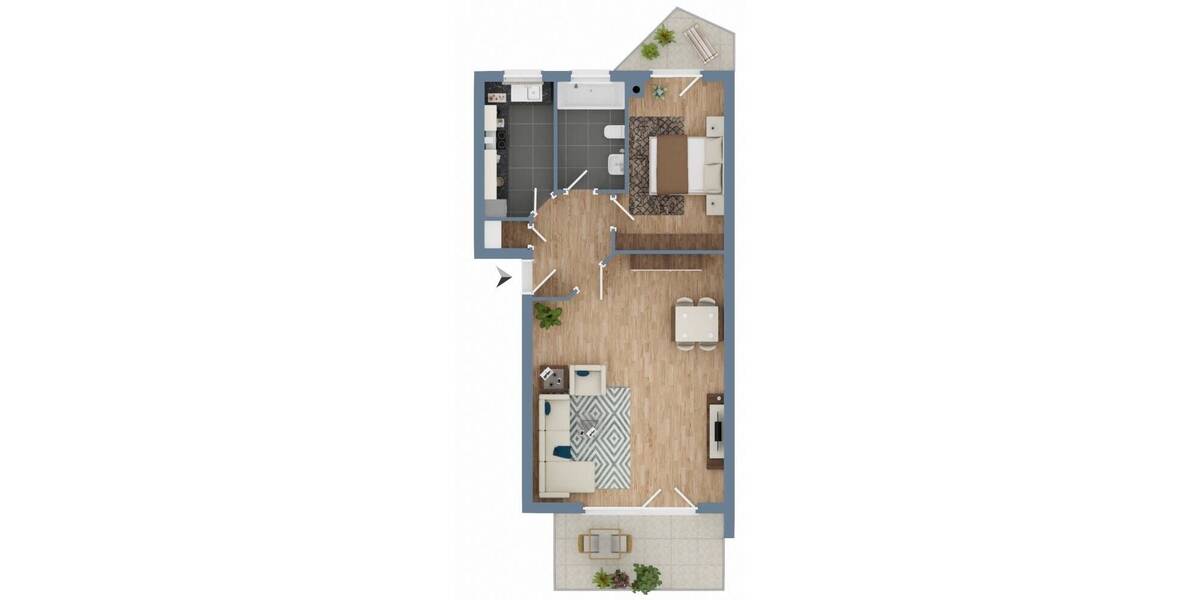 Etagenwohnung Ennepetal Milspe - 2 Zimmer, 69 m&sup2;, 165.000&euro; | Angebot:25996450