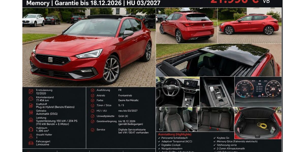 Seat Leon 77.500 km 21.990 &euro; Leverkusen 51377