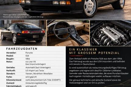 Porsche 928 57.000 km 2.999 &euro; Düsseldorf 40454