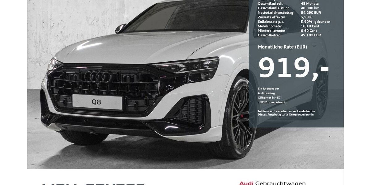 Audi Q8 10.000 km 94.990 &euro; Düsseldorf 40549
