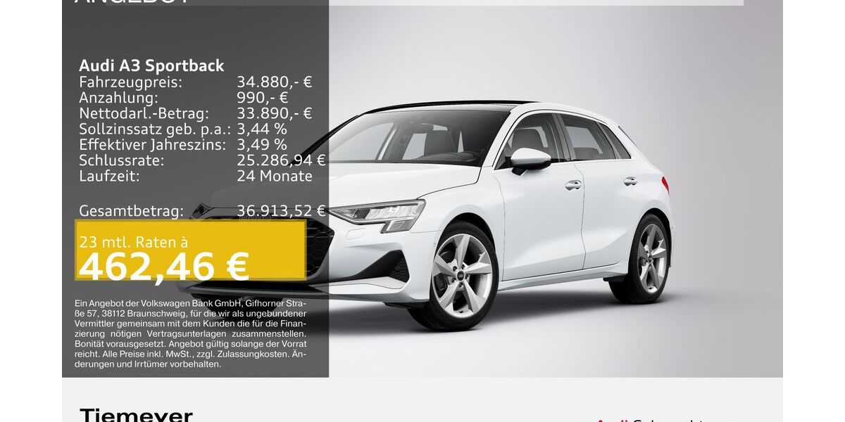Audi A3 3.239 km 33.440 &euro; Remscheid 42897
