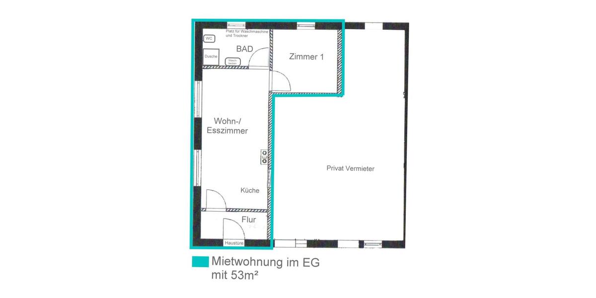 Erdgeschoßwohnung Wipperfürth - 2 Zimmer, 53 m&sup2;, 450&euro; | Angebot:24844943