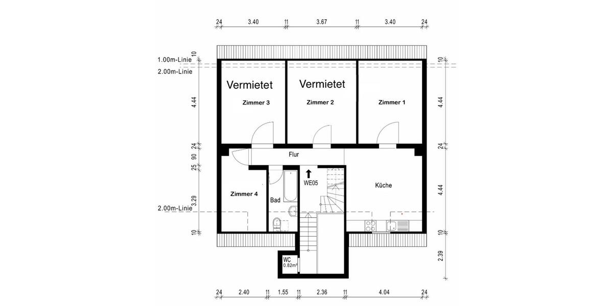 Etagenwohnung Wuppertal Lichtenplatz - 1 Zimmer, 17 m&sup2;, 470&euro; | Angebot:24271871