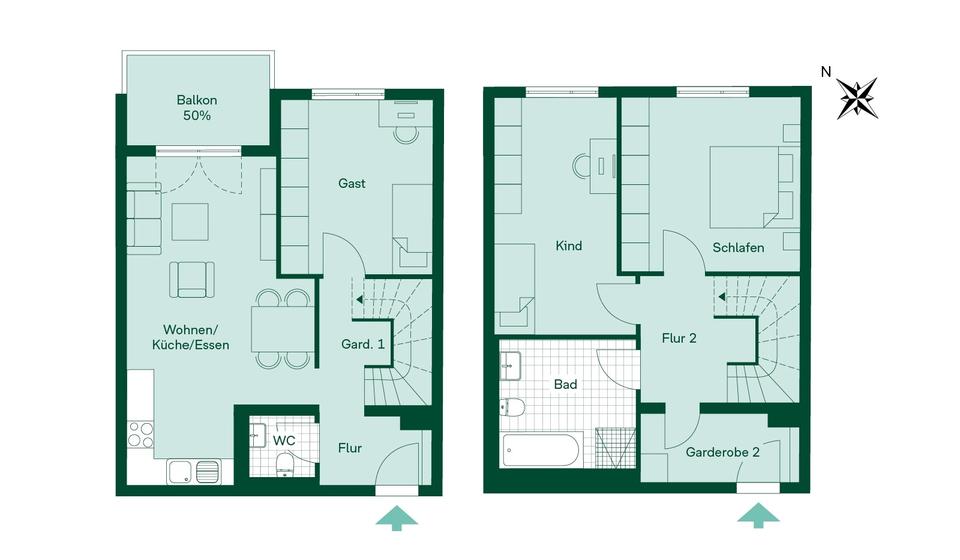 Maisonettenwohnung Hattingen - 4 Zimmer, 100 m&sup2;, 399.000&euro; | Angebot:25888080