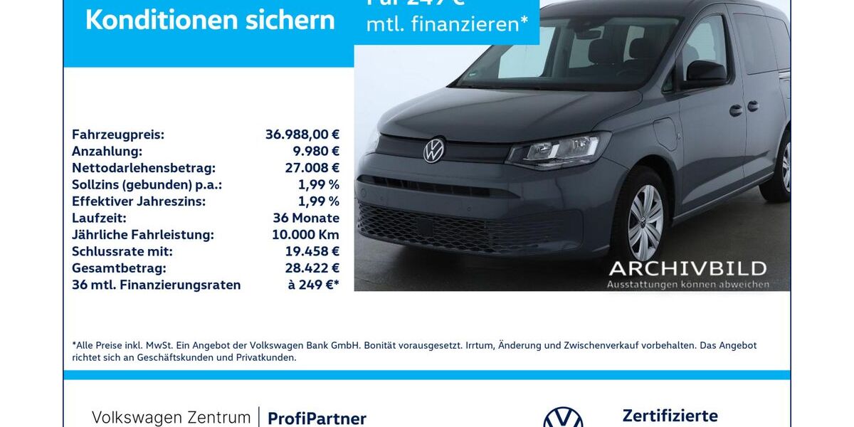 VW Caddy 11.957 km 36.988 &euro; Leverkusen 51379