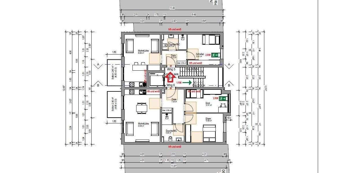 Etagenwohnung Köln Merheim - 2 Zimmer, 45 m&sup2;, 900&euro; | Angebot:25096735