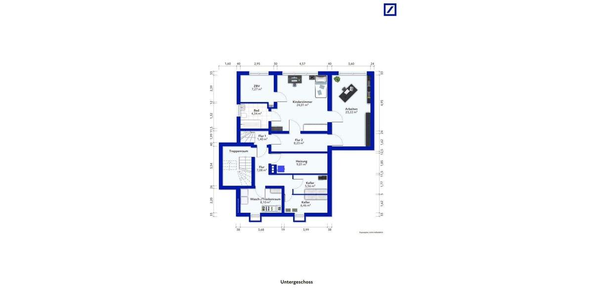 Etagenwohnung Leverkusen Wiesdorf - 5 Zimmer, 180 m&sup2;, 530.000&euro; | Angebot:24390099