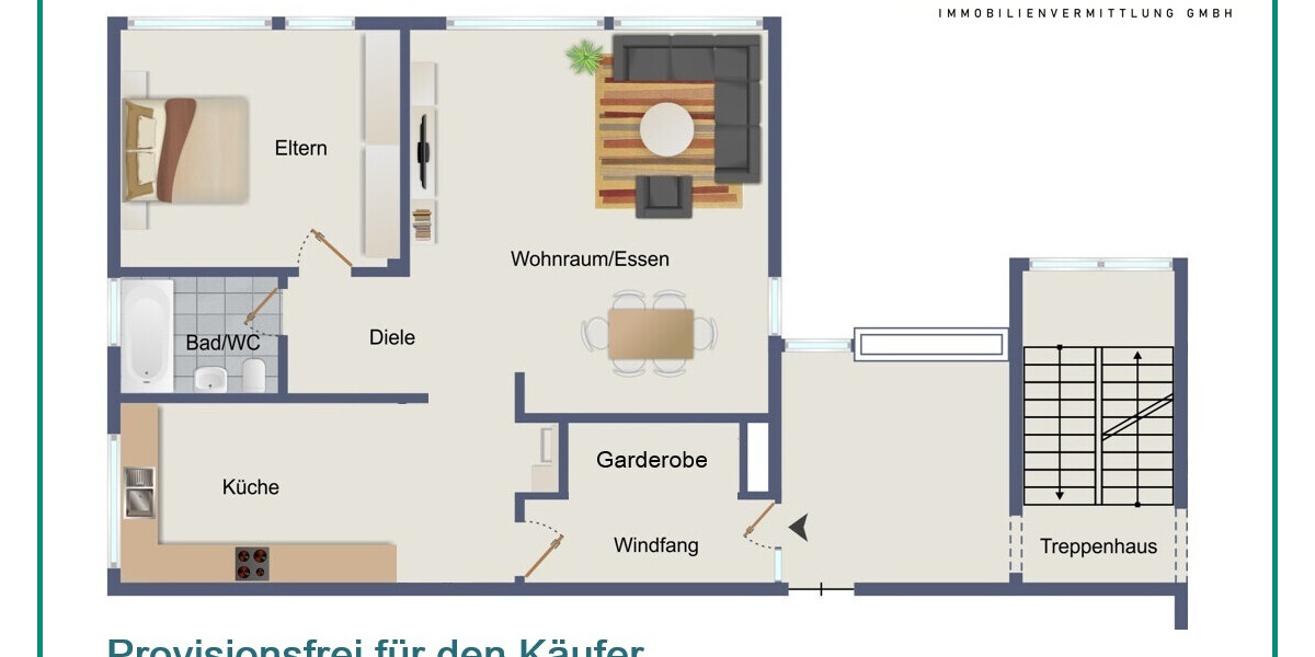 2-ZIMMER-EIGENTUMSWOHNUNG IN GUTER LAGE AM STADTZENTRUM VON RADEVORMWALD, PROVISIONSFREI ! - Etagenwohnung Radevormwald Innenstadt | Angebot:27242171