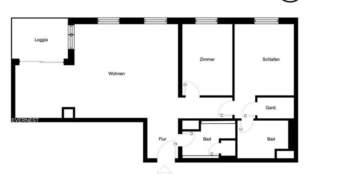 Etagenwohnung Düsseldorf Pempelfort - 3 Zimmer, 99 m&sup2;, 830.000&euro; | Angebot:23950648