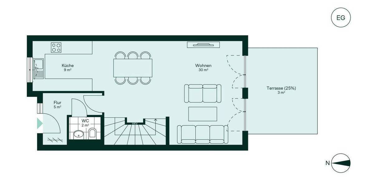 Reihenmittelhaus Heiligenhaus Mitte - 4 Zimmer, 142 m&sup2;, 589.900&euro; | Angebot:24031361