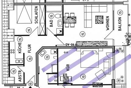 Wohnung Wuppertal Gemarkung Langerfeld - 2 Zimmer, 57 m&sup2;, 169.000&euro; | Angebot:27456271