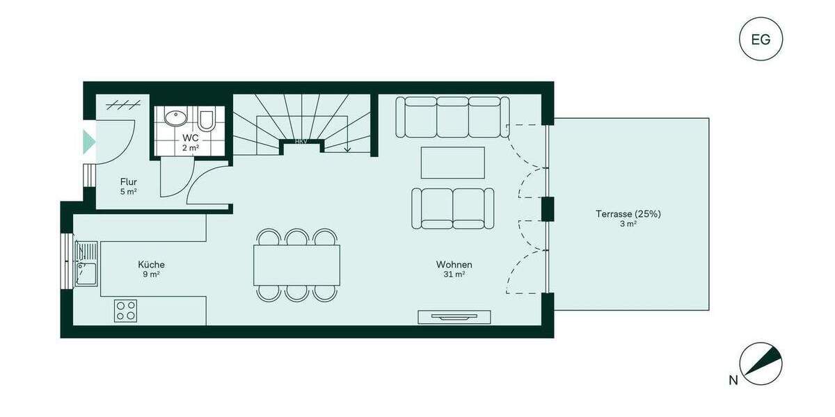 Reihenmittelhaus Heiligenhaus Mitte - 4 Zimmer, 133 m&sup2;, 629.900&euro; | Angebot:23948164