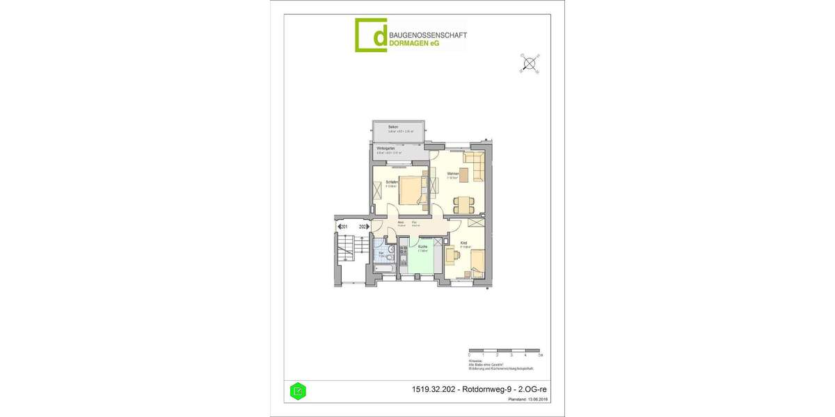 Etagenwohnung Dormagen Horrem - 3 Zimmer, 67 m&sup2;, 591&euro; | Angebot:25476802