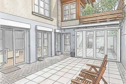 Köln, mitten drin und trotzdem absolut ruhig großzügige 3 Zimmer, ca. 116 m² mit ca. 39 m² große Terrasse und eigenem PKW-Stellplatz vor der Tür - Wohnung Köln Innenstadt | Angebot:25999691