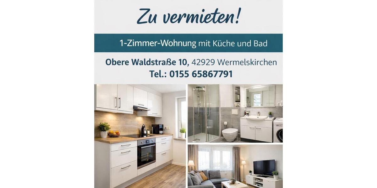 Etagenwohnung Wermelskirchen - 1 Zimmer, 50 m&sup2;, 550&euro; | Angebot:24870954