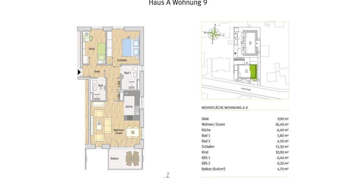 Etagenwohnung Monheim - 3 Zimmer, 85 m&sup2;, 539.100&euro; | Angebot:24778797
