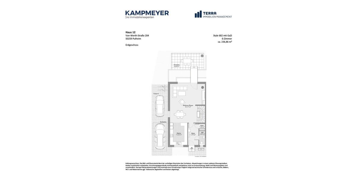 Doppelhaushälfte Pulheim - 6 Zimmer, 237 m&sup2;, 3.080&euro; | Angebot:24619592