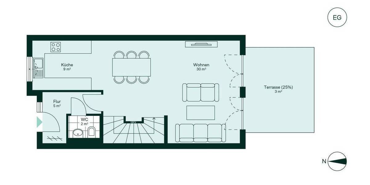 Reihenmittelhaus Heiligenhaus Mitte - 4 Zimmer, 145 m&sup2;, 559.900&euro; | Angebot:23941049