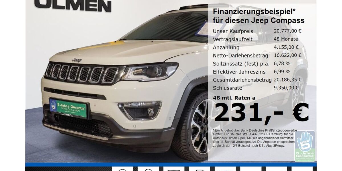 Jeep Compass 60.085 km 20.777 &euro; Düsseldorf 40231