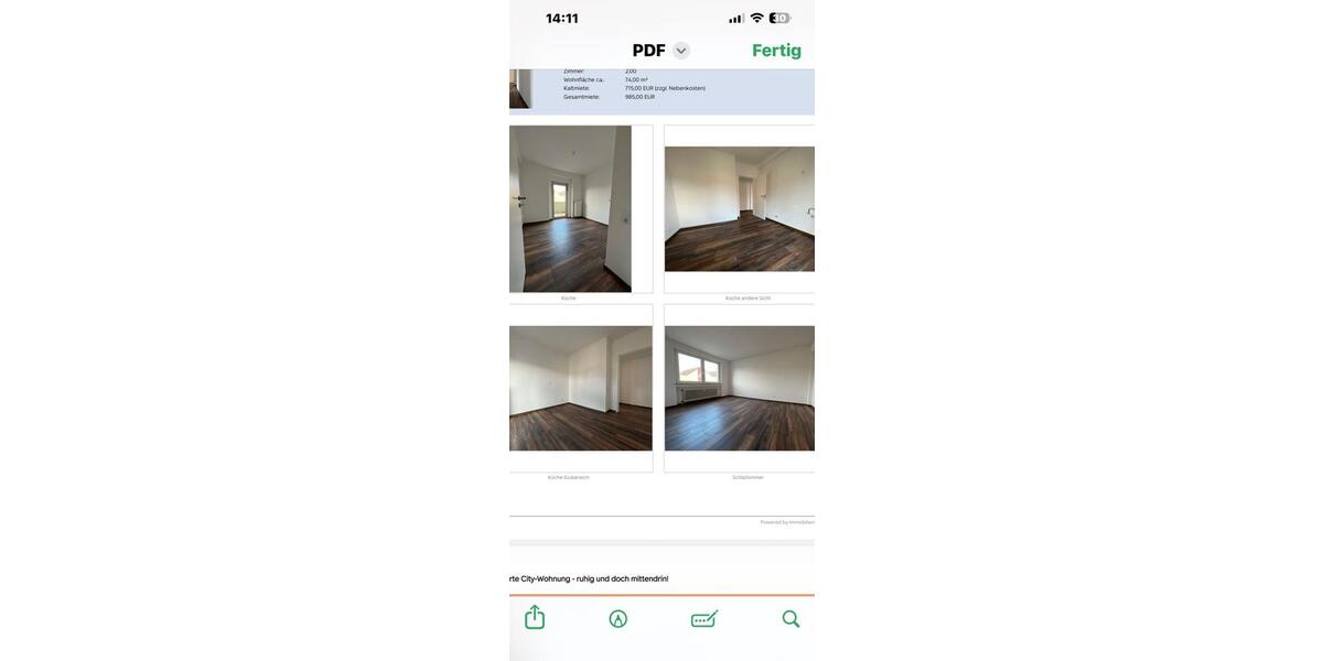 Etagenwohnung Velbert Velbert-Mitte - 2 Zimmer, 74 m&sup2;, 985&euro; | Angebot:24803259