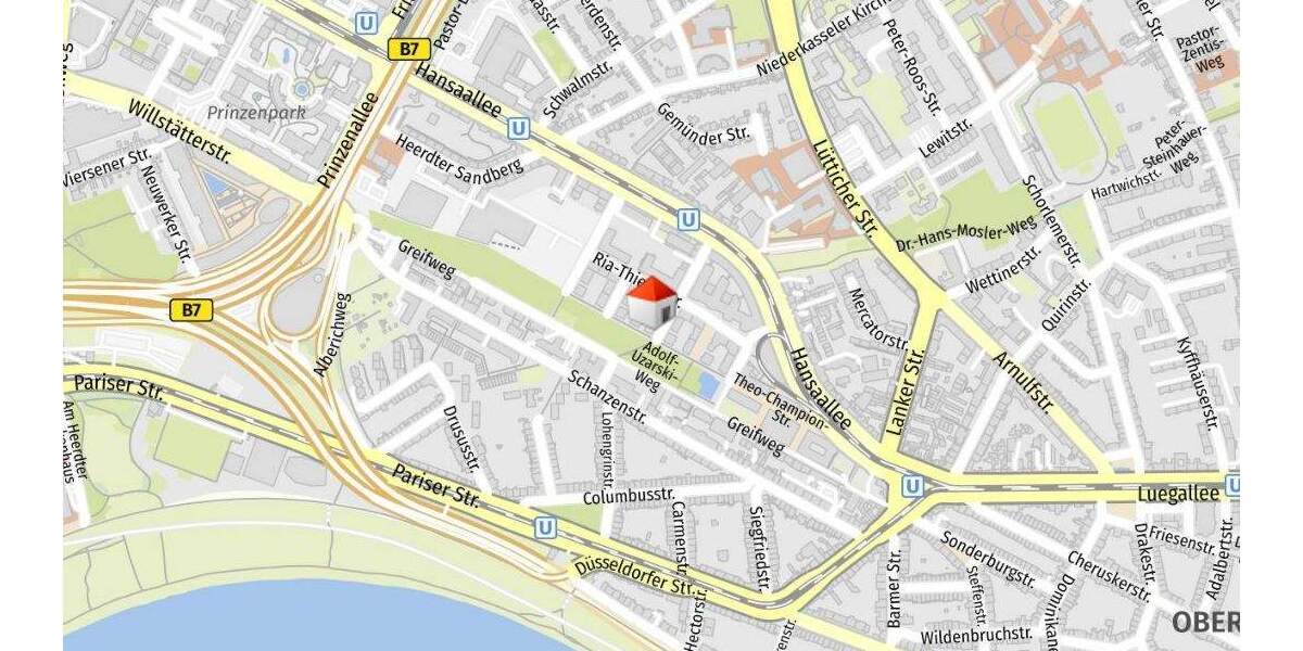 Etagenwohnung Düsseldorf Oberkassel - 3 Zimmer, 130 m&sup2;, 2.900&euro; | Angebot:24808266