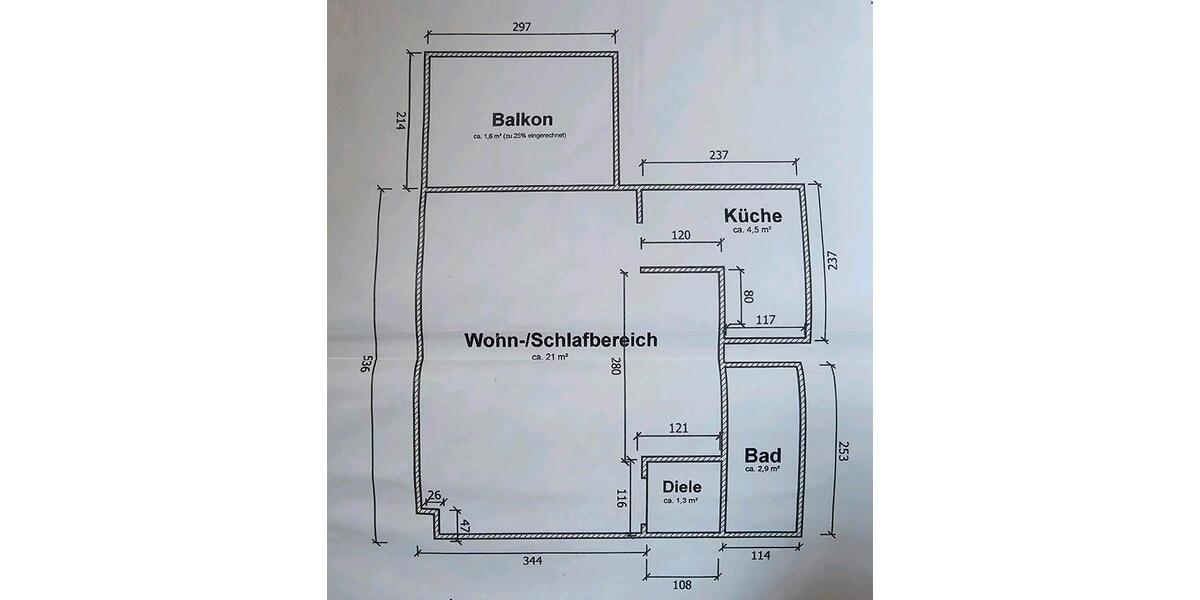 Etagenwohnung Neuss Reuschenberg - 1 Zimmer, 31 m&sup2;, 180.000&euro; | Angebot:24380334