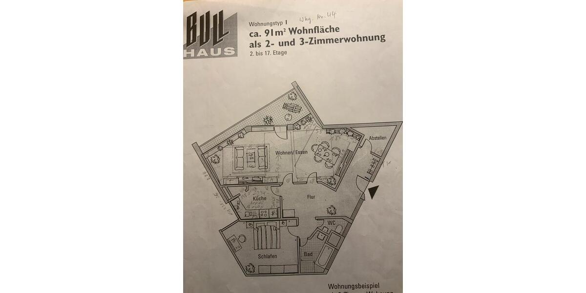 Etagenwohnung Remscheid Reinshagen - 2.5 Zimmer, 91 m&sup2;, 339.000&euro; | Angebot:26963297