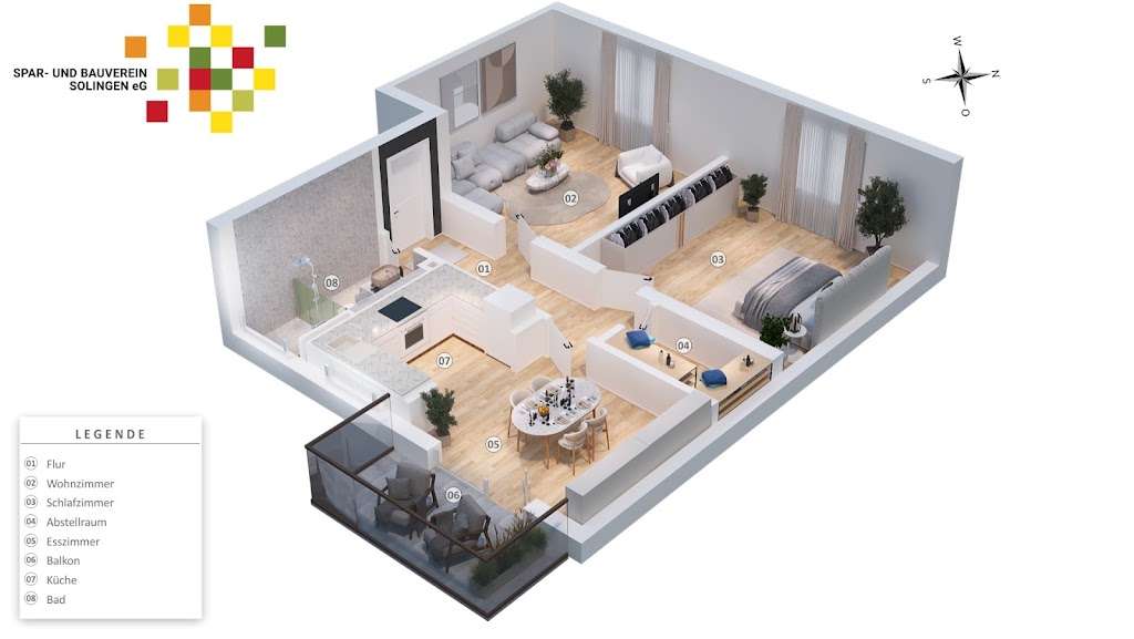Etagenwohnung Solingen Mitte - 2 Zimmer, 77 m&sup2;, 669&euro; | Angebot:27166134