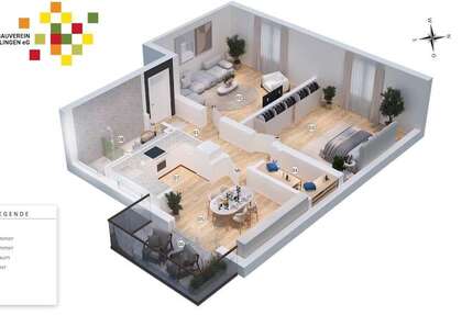 Wohnung Solingen Mitte - 2 Zimmer, 77 m&sup2;, 669&euro; | Angebot:27166134