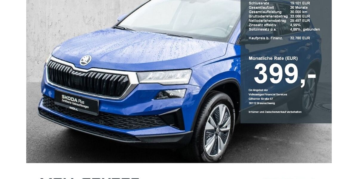 Skoda Karoq 47.613 km 32.780 &euro; Düsseldorf 40474