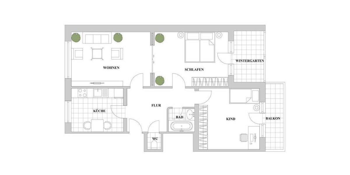 Etagenwohnung Düsseldorf Düsseltal - 3 Zimmer, 86 m&sup2;, 395.000&euro; | Angebot:26920437