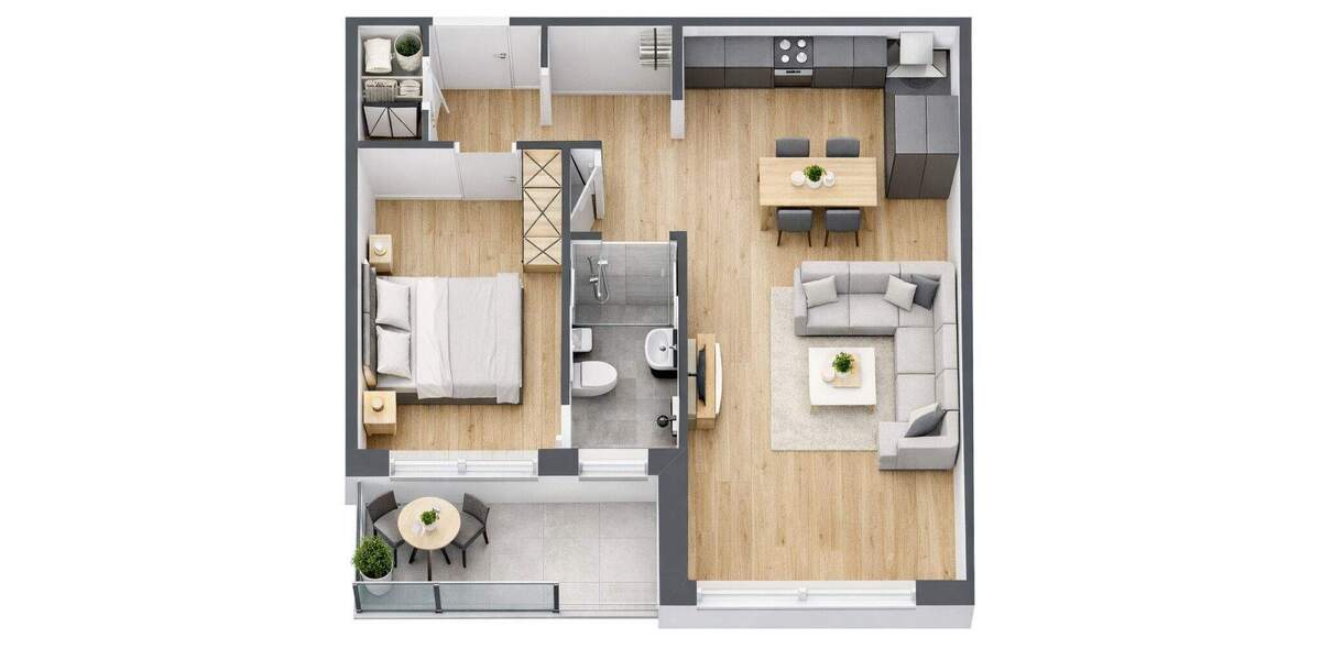 Etagenwohnung Wuppertal Elberfeld - 2 Zimmer, 56 m&sup2;, 235.000&euro; | Angebot:25775358