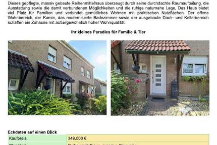 Haus Remscheid Lüttringhausen - 5 Zimmer, 120 m&sup2;, 349.000&euro; | Angebot:27519775