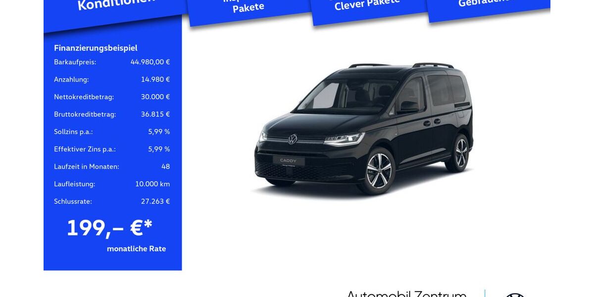 VW Caddy 2.001 km 44.980 &euro; Leverkusen 51379