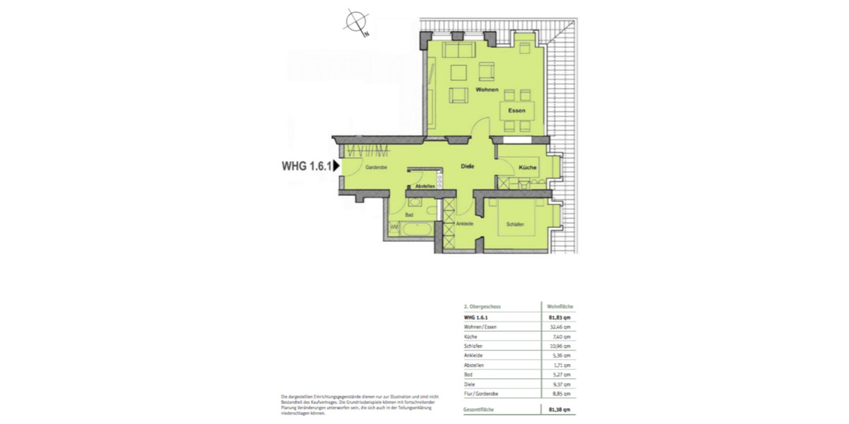 Etagenwohnung Wuppertal Arrenberg - 2 Zimmer, 81 m&sup2;, 230.000&euro; | Angebot:24727951