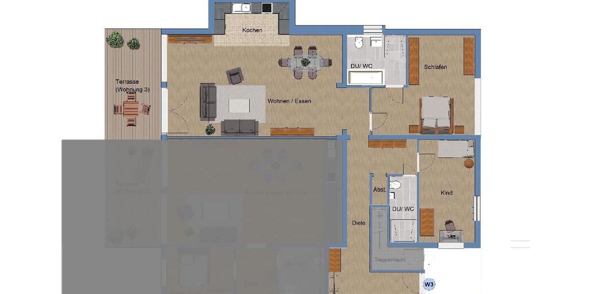 Erdgeschoßwohnung Sprockhövel - 3 Zimmer, 141 m&sup2;, 1.700&euro; | Angebot:26445752