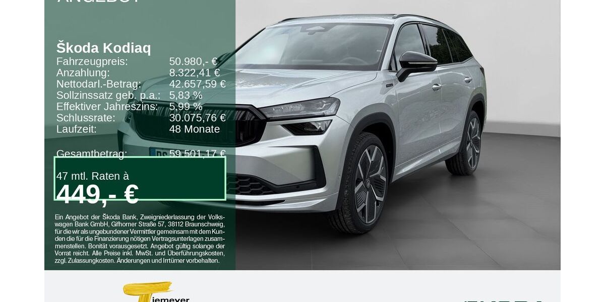 Skoda Kodiaq 12.999 km 49.990 € Remscheid 42857